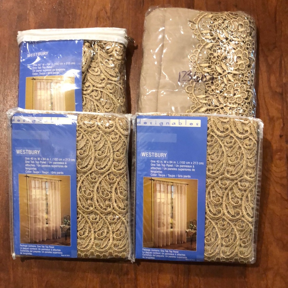 Sheer curtains set of 4